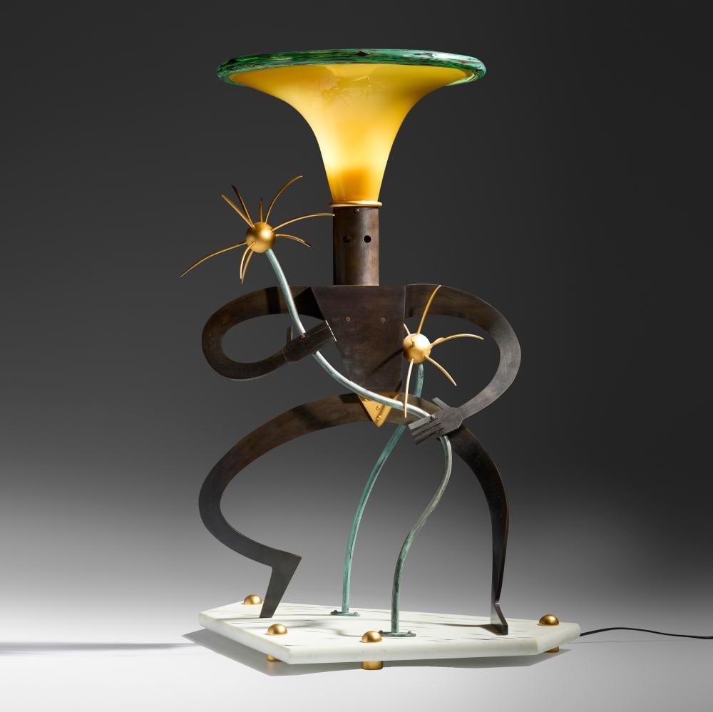 dan dailey dangerous vine wrestler lamp · Rago Arts and Auction Center · 2026-05-15 Daniel Owen Dailey comparable auction result: dan dailey dangerous vine wrestler lamp
