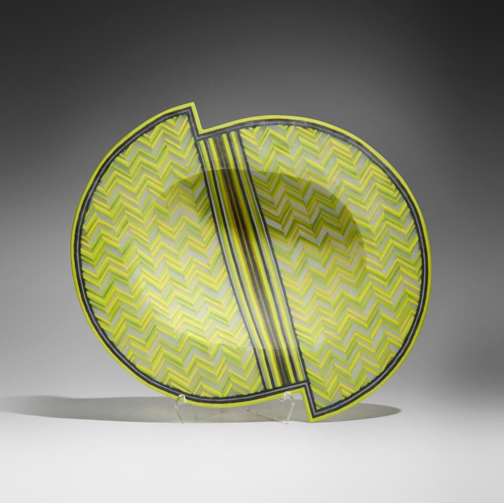 Klaus Moje comparable auction result: klaus moje large platter 12