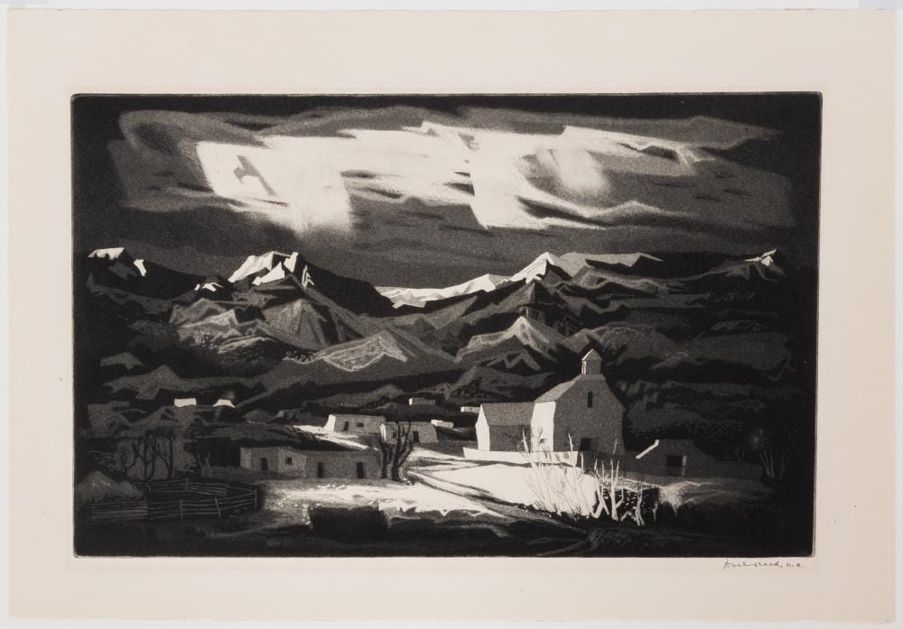 Doel Reed comparable auction result: doel reed american 1895 1985 picuris pueblo winter
