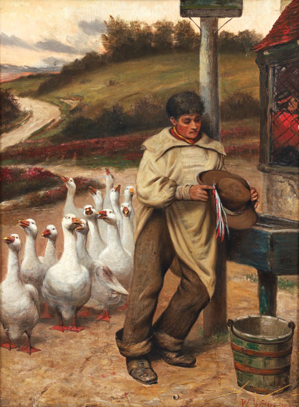 William Weekes comparable auction result: william weekes painting sketch for the coming goose step