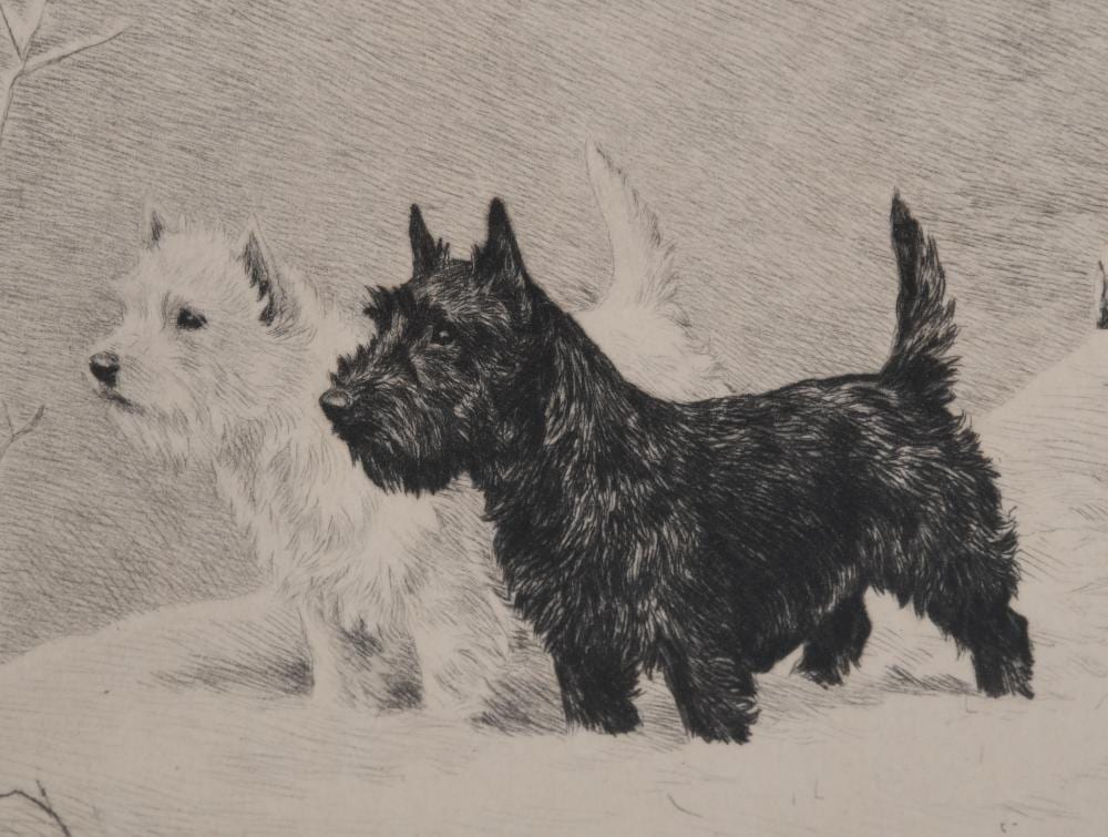 Marguerite Kirmse comparable auction result: marguerite kirmse american 1885 1954 snowbirds etching