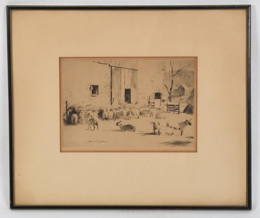 Daniel Garber comparable auction result: daniel garber american 1880 1958 sheep yard 1929