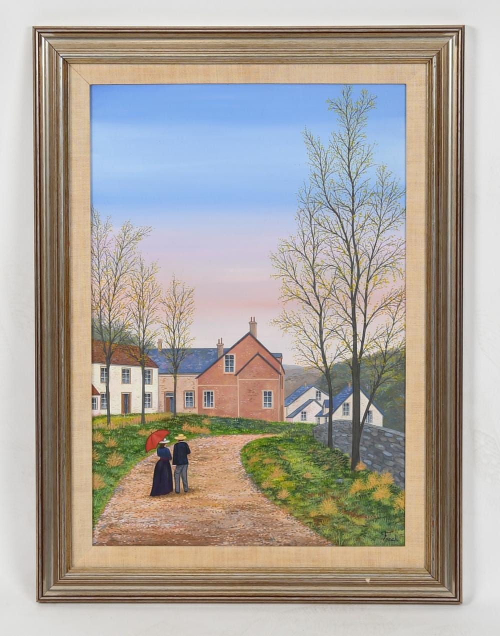 Fanch Ledan comparable auction result: fanch ledan french b 1949 country road in evening