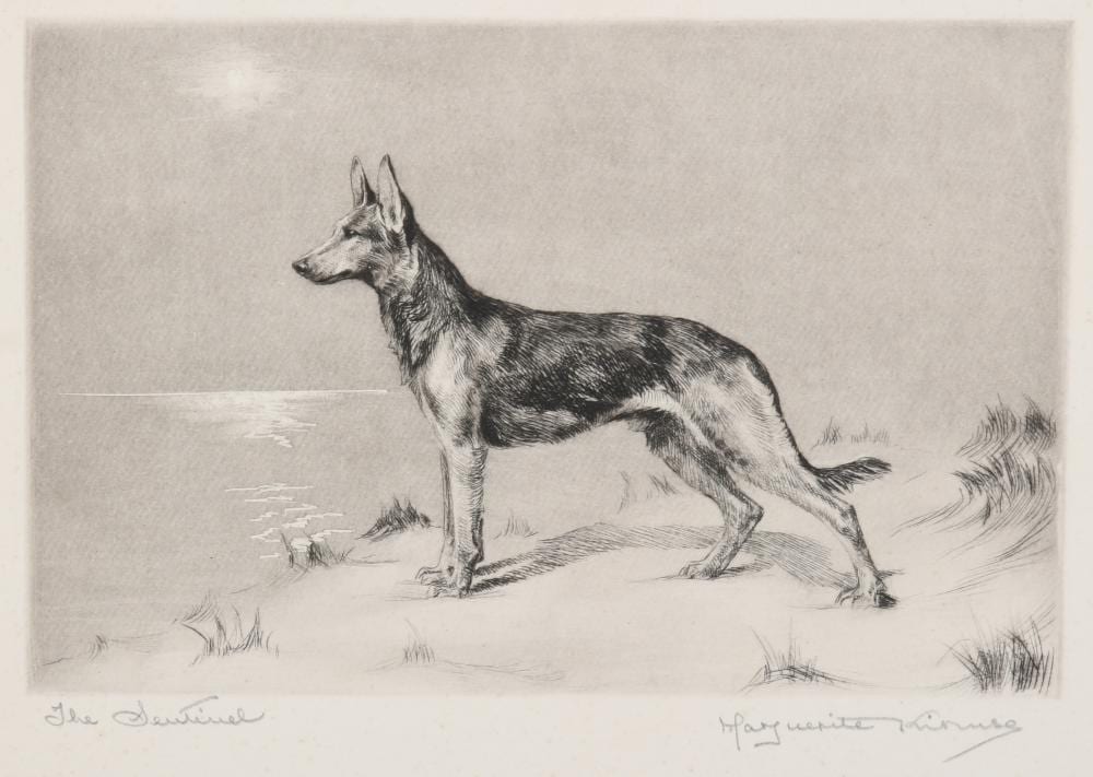 Marguerite Kirmse comparable auction result: marguerite kirmse american 1885 1954 the sentinel drypoint etching