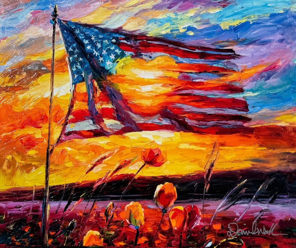 daniel wall the american dream embellished gicle · Burchard Galleries Inc · 2026-05-17 Daniel Wall comparable auction result: daniel wall the american dream embellished gicle