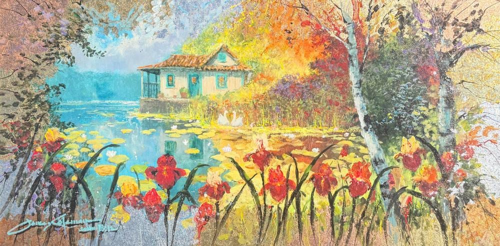 James Coleman comparable auction result: james coleman in full bloom mixed media painting