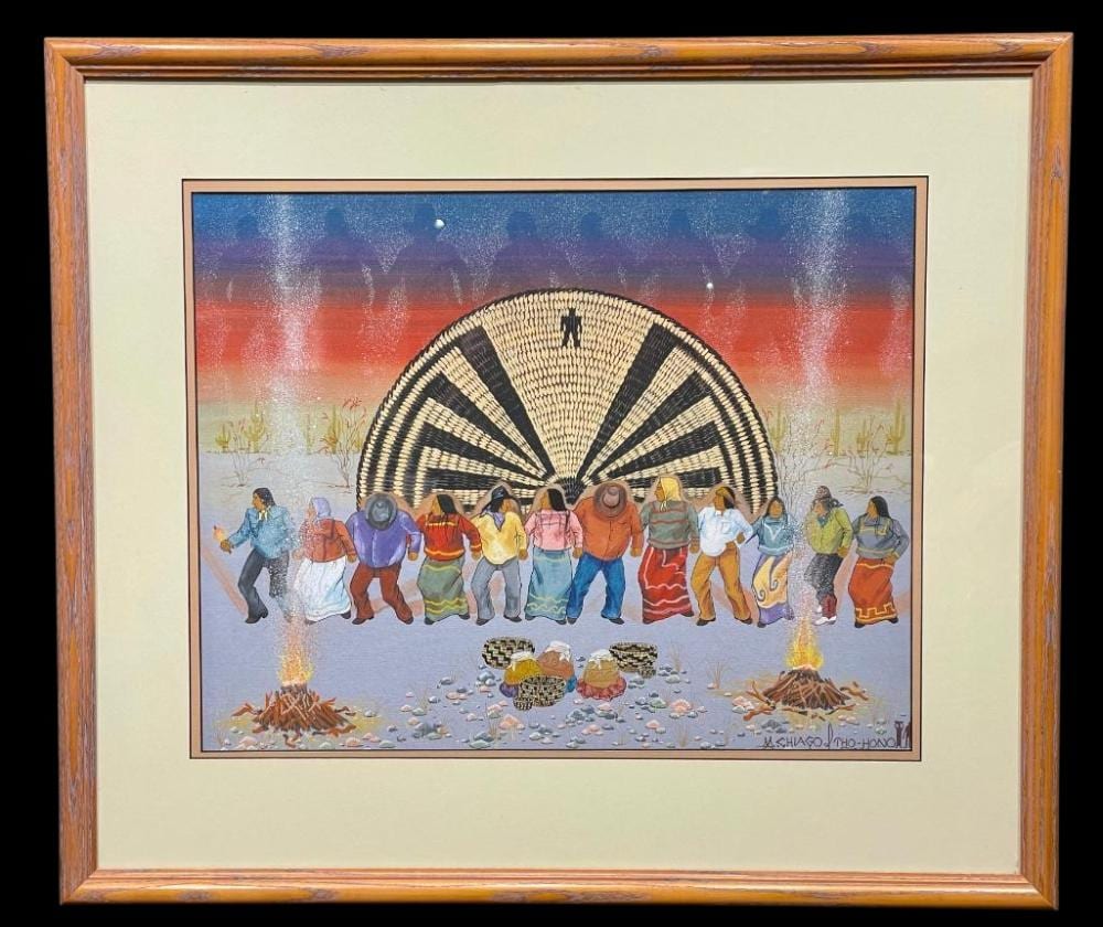 Michael Chiago comparable auction result: original michael chiago framed painting