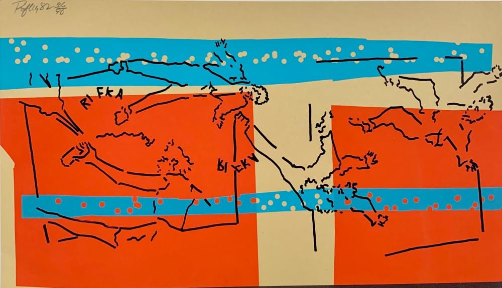Judy Rifka comparable auction result: judith rifka american b 1945 off the wall 1982 screenprint on paper