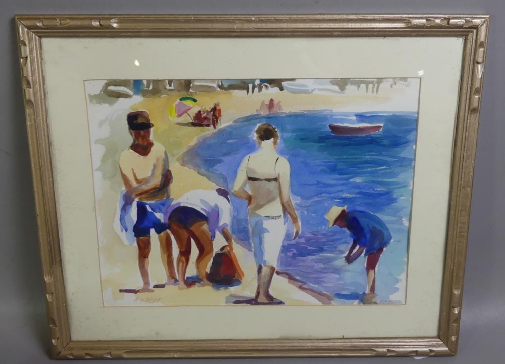 nancy whorf painting of beach scene · Americana Auctions · 2026-05-16 Nancy Whorf comparable auction result: nancy whorf painting of beach scene
