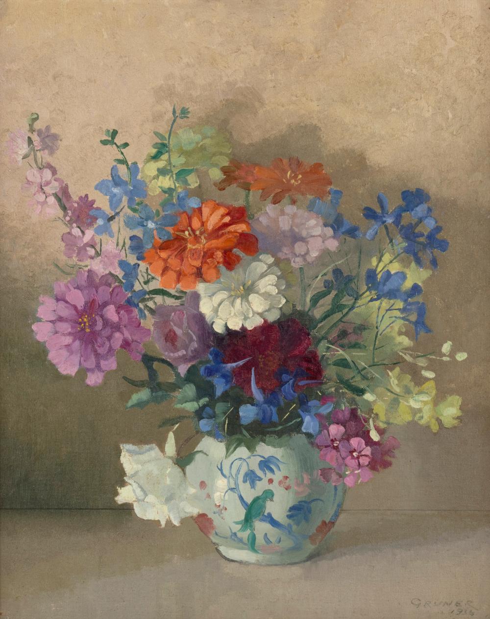 elioth gruner 1882 1939 little flower piece 1936 · Gibson's · 2026-05-17 Elioth Gruner comparable auction result: elioth gruner 1882 1939 little flower piece 1936