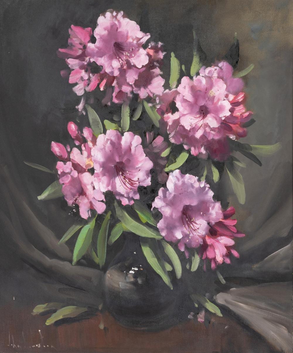 John Loxton comparable auction result: john loxton 1903 1969 rhododendron pink pearl