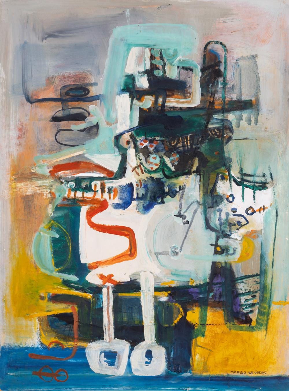 margaret margo lewers 1908 1978 composition with white c 1965 · Gibson's · 2026-05-17 Alexandra Luke comparable auction result: margaret margo lewers 1908 1978 composition with white c 1965