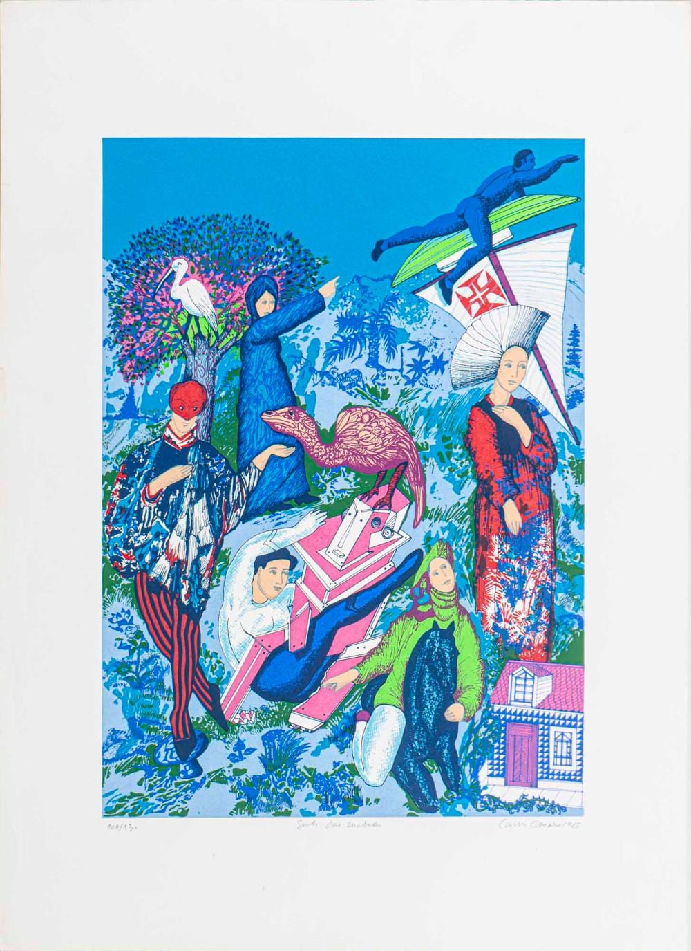 Carlos Carreiro comparable auction result: carlos carreiro gentes das descobertas serigrafia sobre papel dim aprox 70 x 50 cm