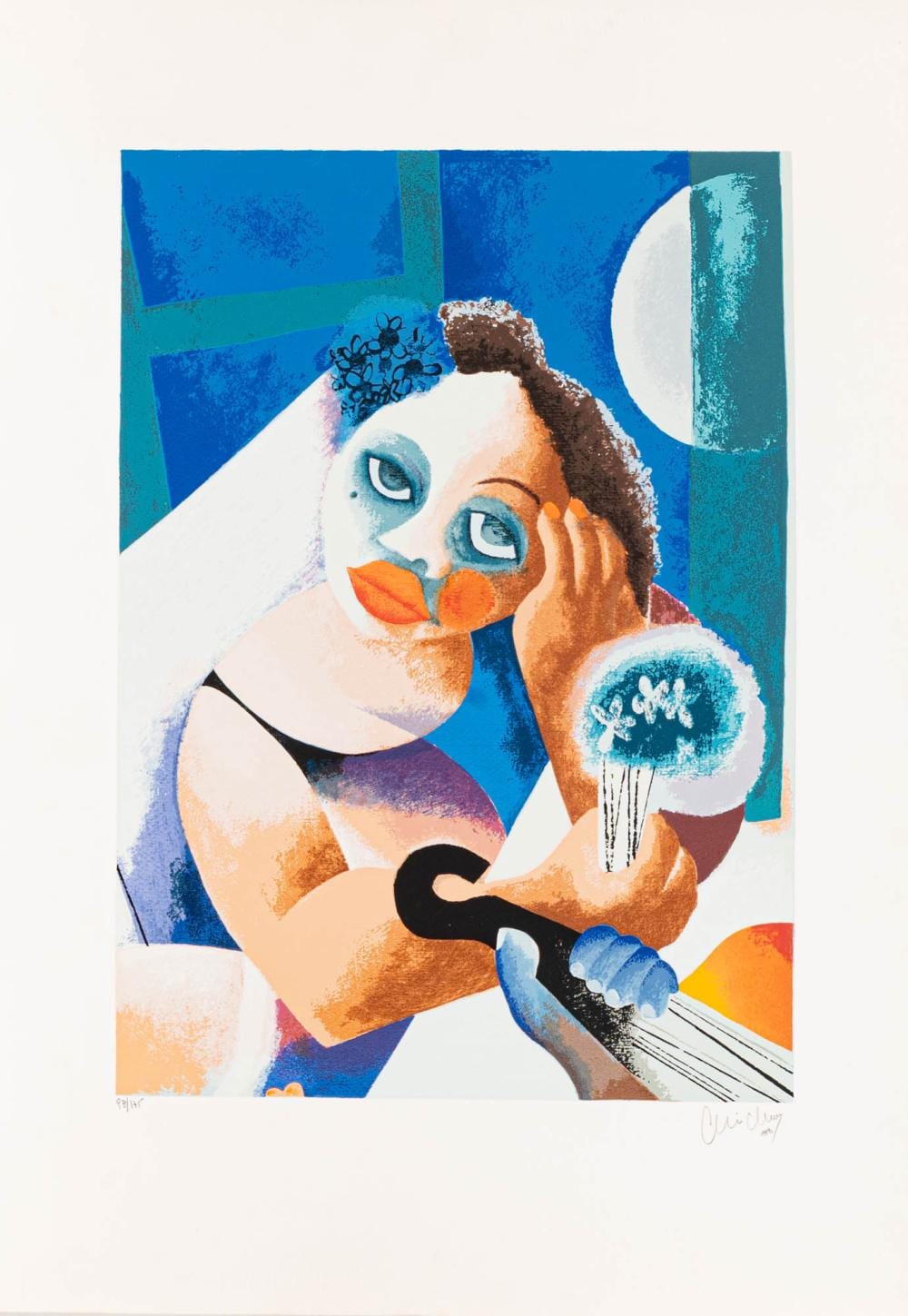 Roberto Chichorro comparable auction result: roberto chichorro figura feminina serigrafia sobre papel dim aprox 50 x 36 cm