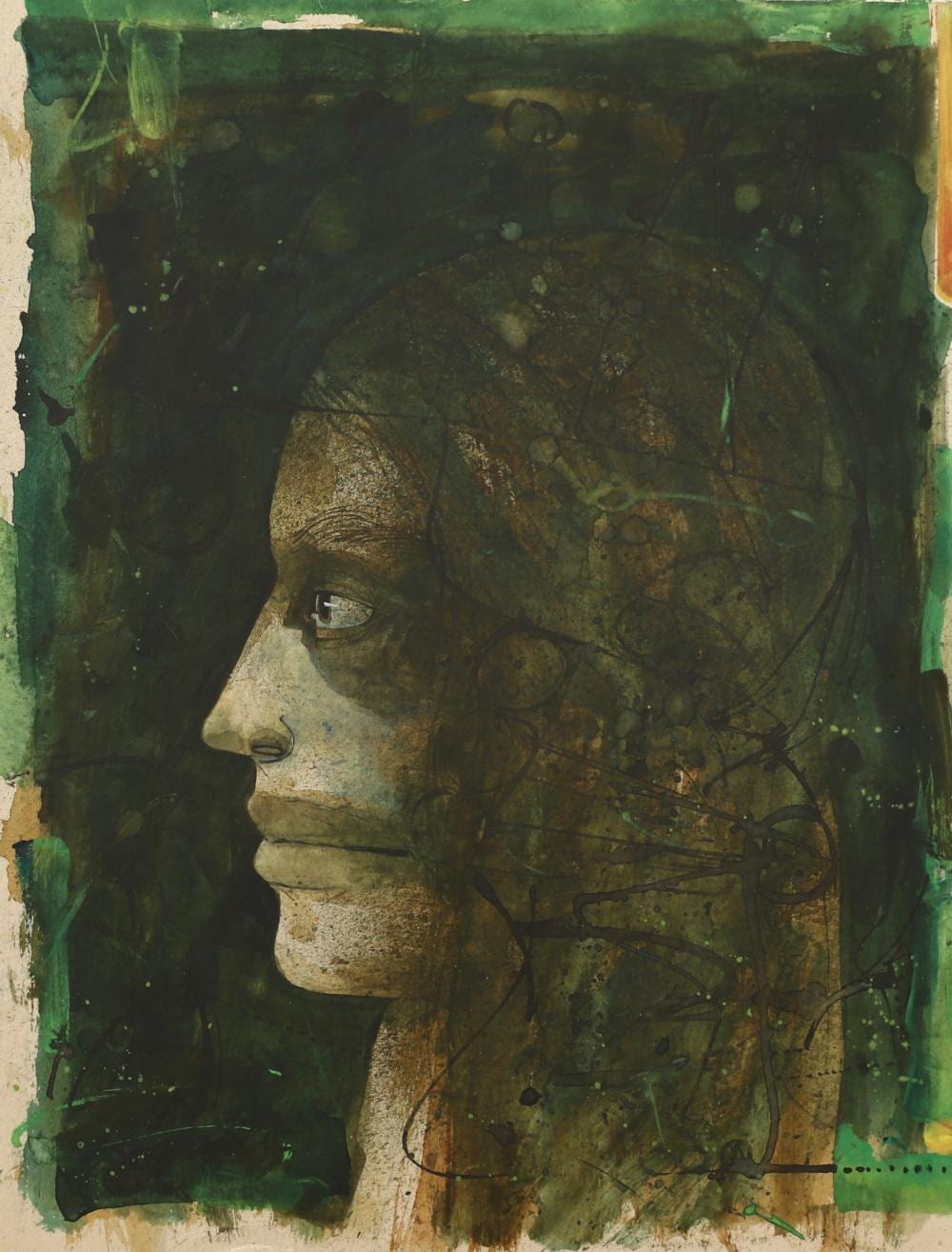 Sunil Kumar Das comparable auction result: sunil das 1939 2015 untitled signed dated sunil 97 on lower left mix media on paperboard