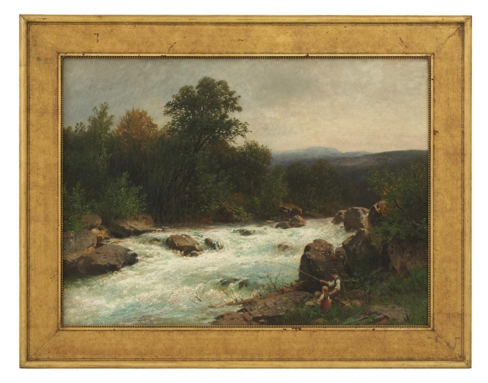 Wilhelm Julius August Nabert comparable auction result: wilhelm julius august nabert german 1830 1904 fishing by the shore