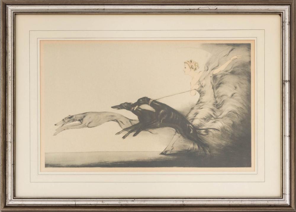 Louis Icart comparable auction result: louis icart speed offset lithograph