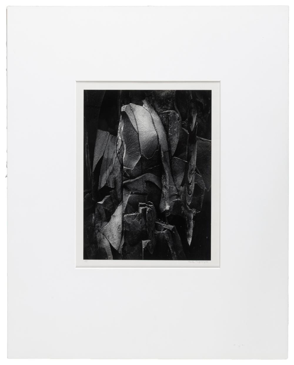 Paul Caponigro comparable auction result: rock wall ct 1959 signed by paul caponigro