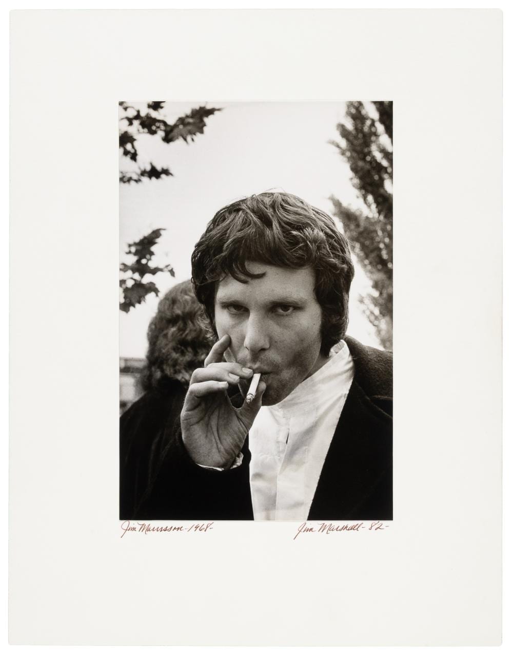 Jim Marshall comparable auction result: jim morrison at sj folk rock festival signed by jim marshall