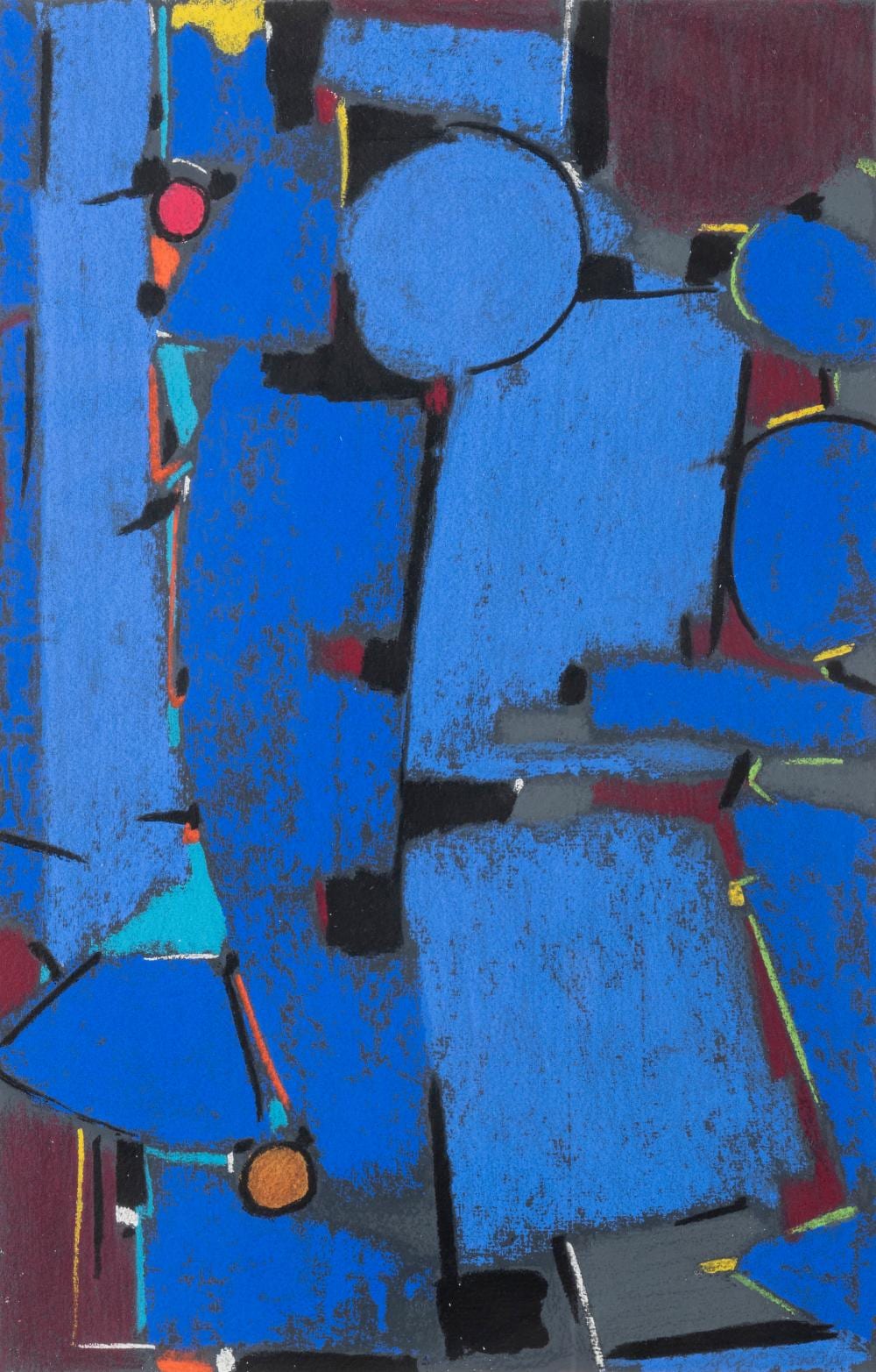 Max Ackermann comparable auction result: max ackermann german 1887 1975 untitled blue 1964