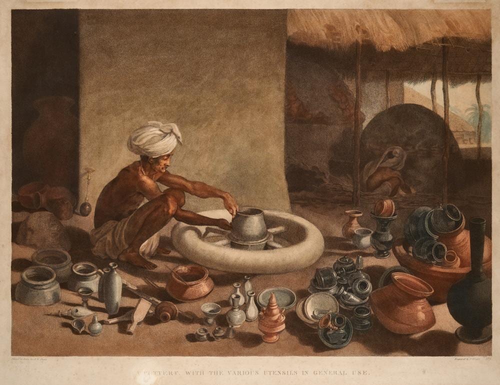 a pottery with the various utensils in general use after a w devis · Olympia Auctions · 2026-05-20 Arthur William Devis comparable auction result: a pottery with the various utensils in general use after a w devis