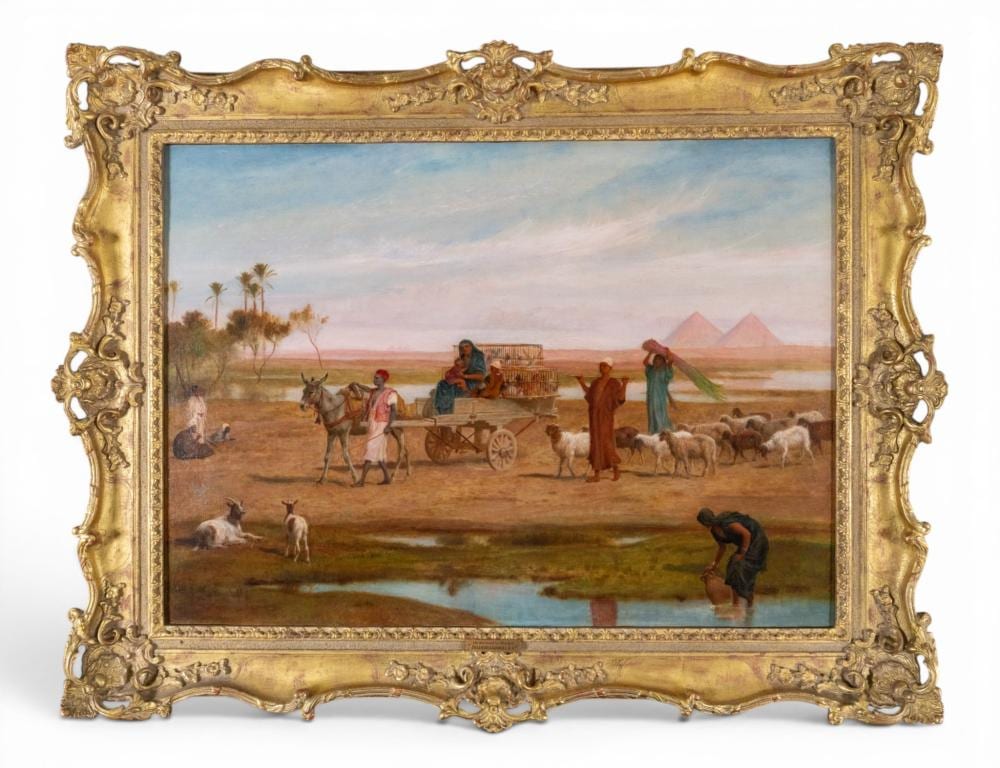Frederick Goodall comparable auction result: frederick goodall british 1822 1904 walking the nile