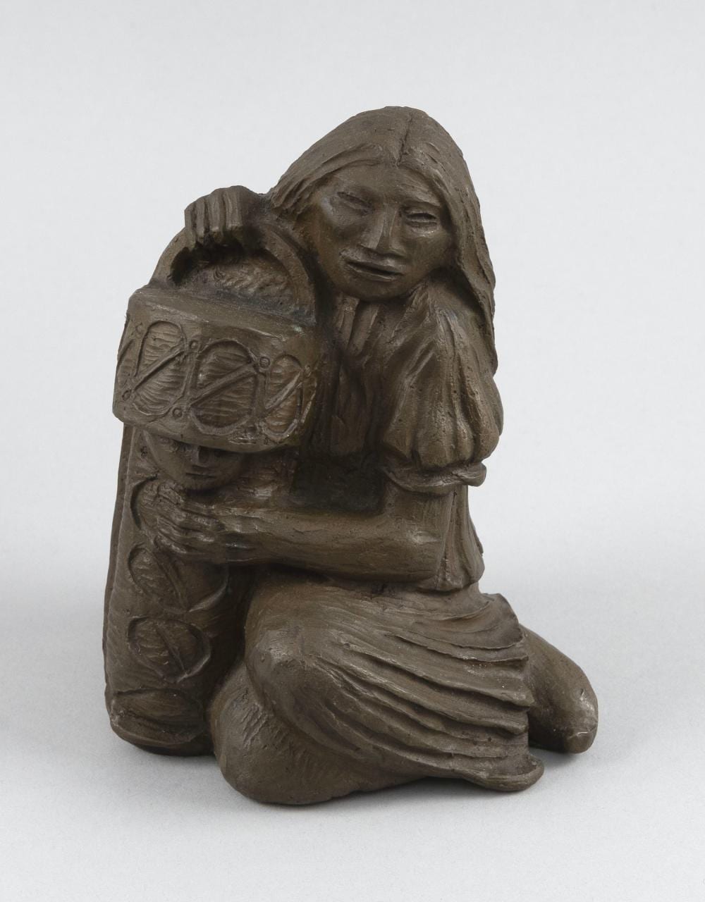 Allan Houser comparable auction result: allan houser chiricahua apache 1914 1994 native american woman with a drum bronze height 5