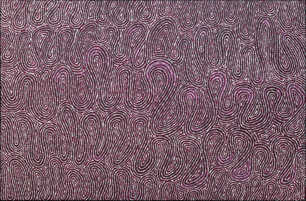 Valda Granites Napanangka comparable auction result: valda granites napanangka mina mina acrylic on canvas 99cm x 151cm