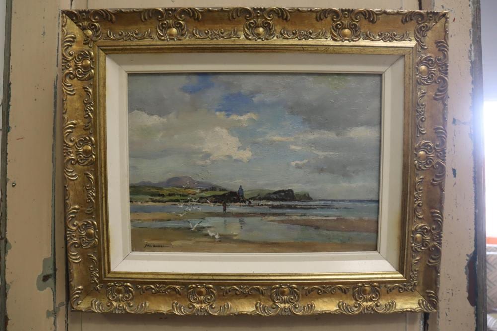 john cochran scottish 20th century coastal scene with figures seagulls oil on canvas signed lower left approx 24 5cm h x 34 5cm w · Vickers & Hoad · 2026-05-17 John (1821) Cochran comparable auction result: john cochran scottish 20th century coastal scene with figures seagulls oil on canvas signed lower left approx 24 5cm h x 34 5cm w