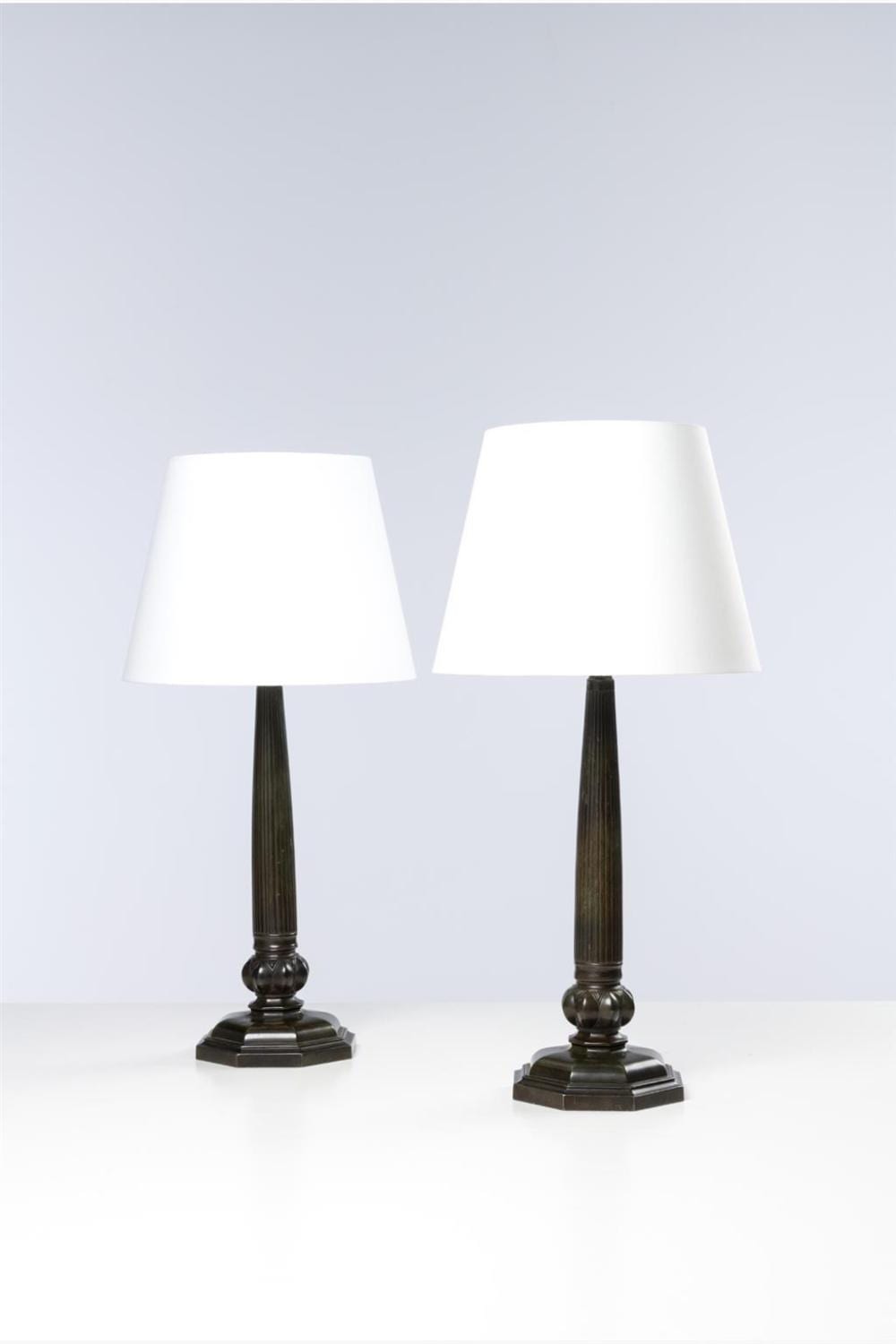 Just Andersen comparable auction result: just andersen 1884 1943 pair of table lamps model no 1857