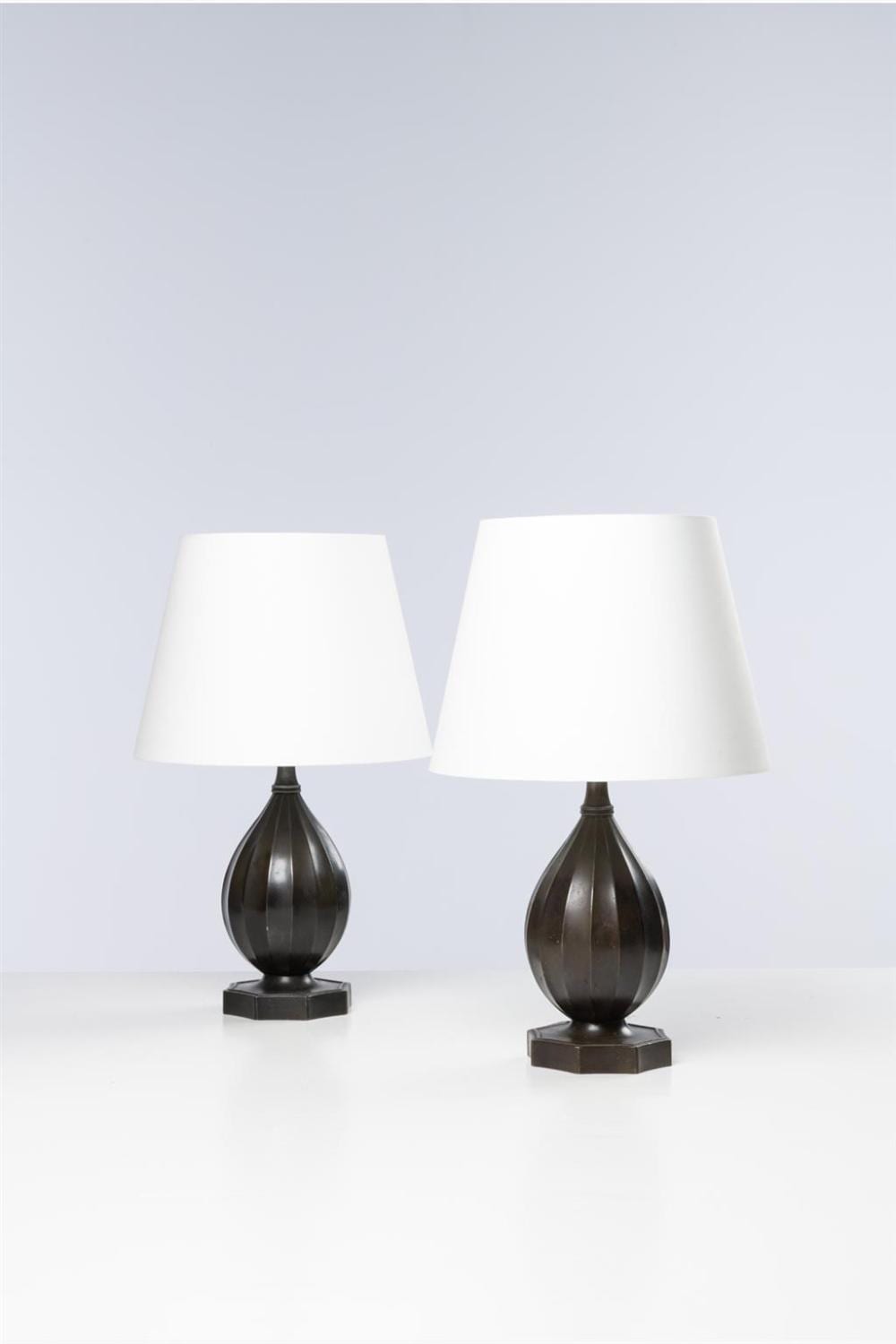 Just Andersen comparable auction result: just andersen 1884 1943 pair of table lamps model no 1860