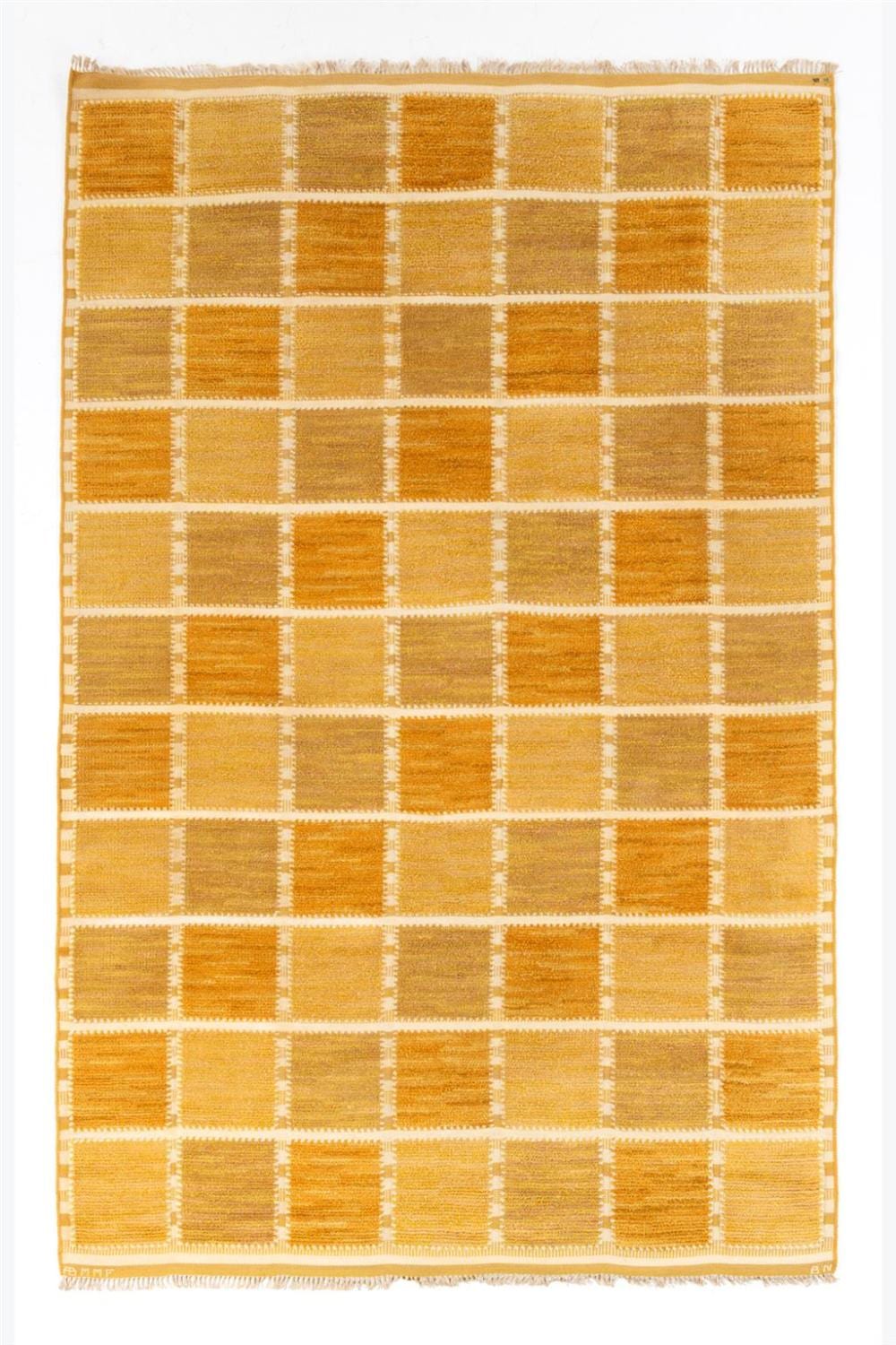 Barbro Nilsson comparable auction result: barbro nilsson 1899 1983 carpet model gyllenrutan gul