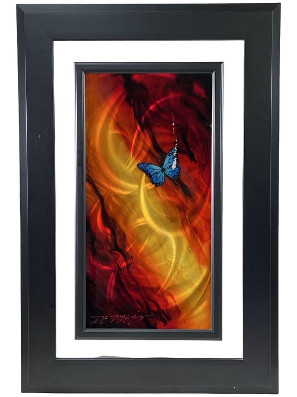 Chris DeRubeis comparable auction result: chris derubeis monarch of flame mixed media