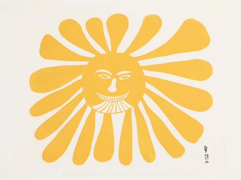 KENOJUAK ASHEVAK, INUIT, The Woman Who Lives in the Sun, 1960 #23 sold by First Arts Premier Inc., lot 18 — auction record photograph