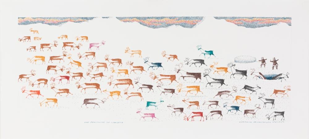 Germaine Arnaktauyok comparable auction result: germaine arnaktauyok inuit the beginning of caribou 2000s