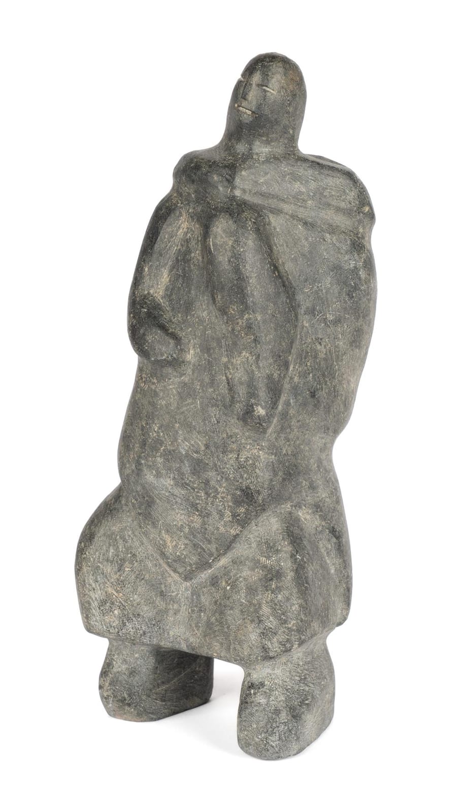 Luke Anowtalik comparable auction result: luke anowtalik inuit standing woman in an amautiq mid 1980s