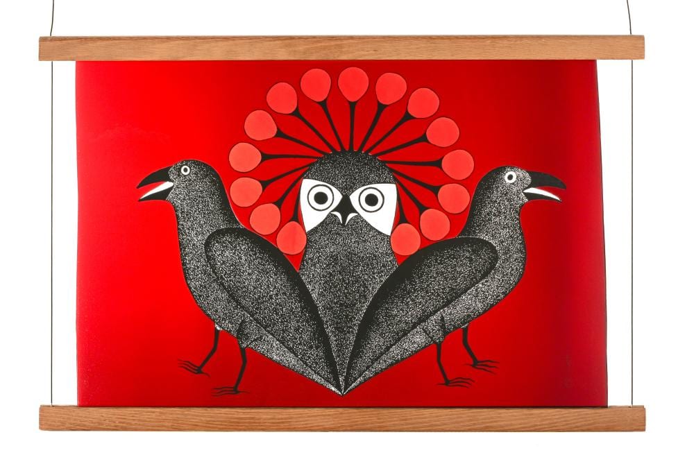 Kenojuak Ashevak comparable auction result: kenojuak ashevak inuit owl and ravens 2010