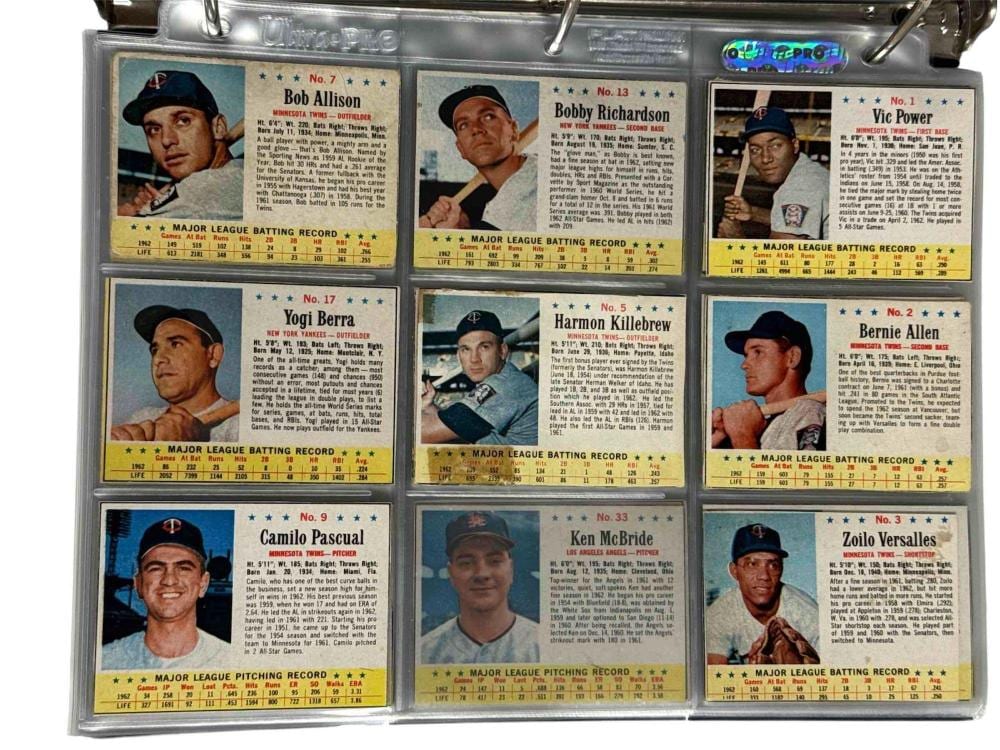 1963 Post Cereal Baseball Card Collection (140) sold by Premier Auction Galleries, lot 356 — auction record photograph