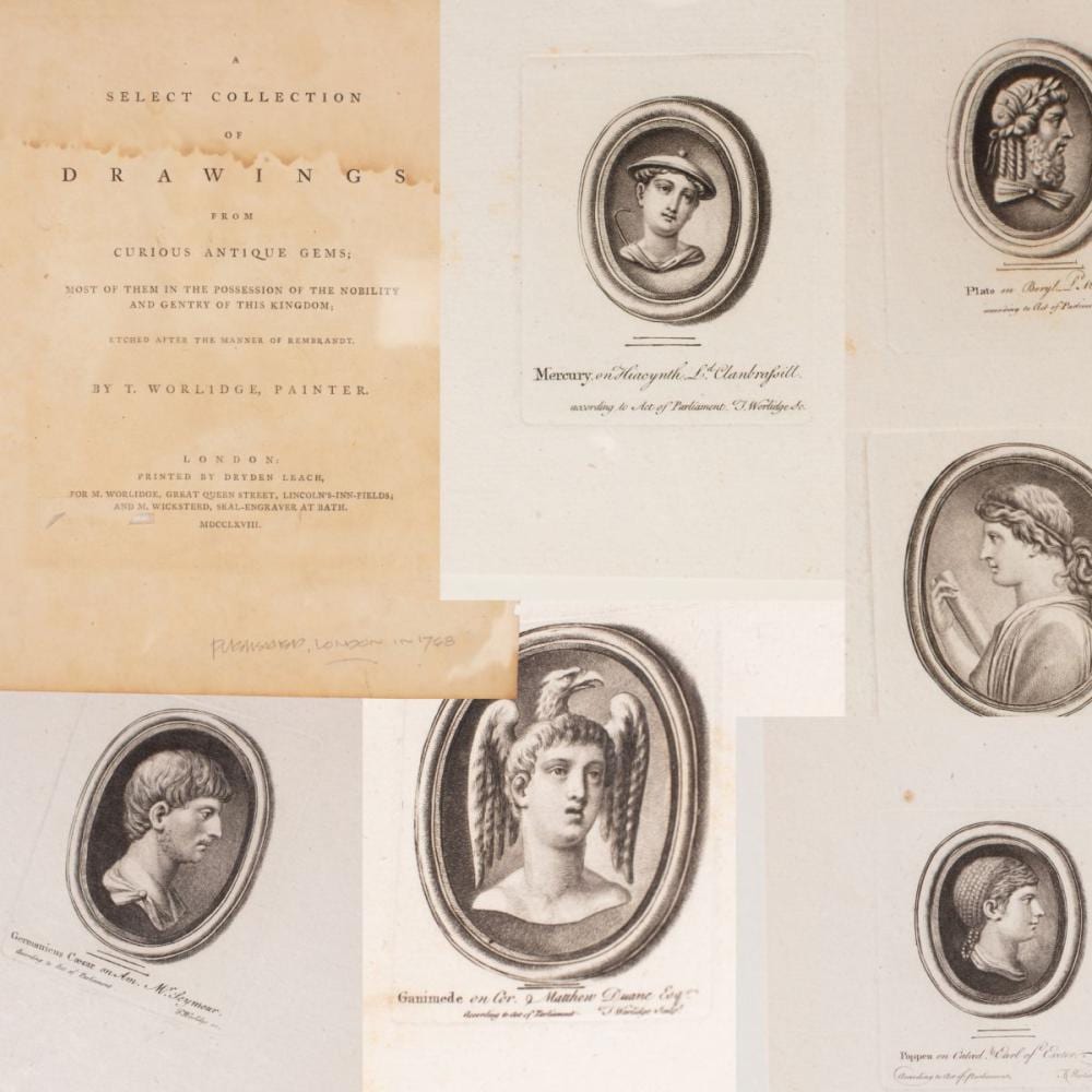 Thomas Worlidge comparable auction result: thomas worlidge antique gems engravings