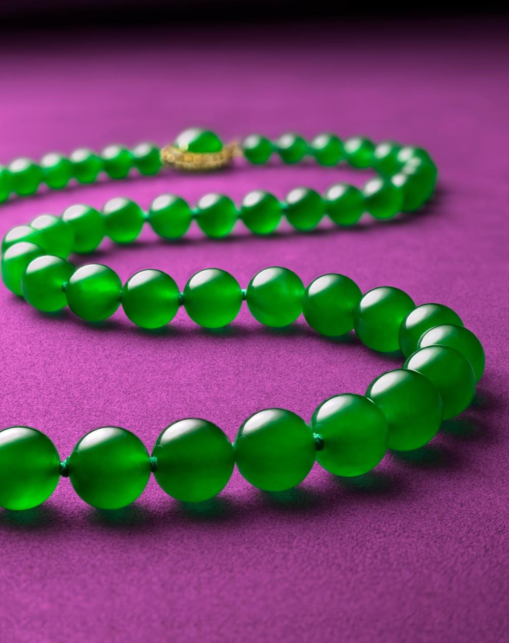 A Magnificent Jadeite Bead And Coloured DIAMOND NECKLACE. comparable sale