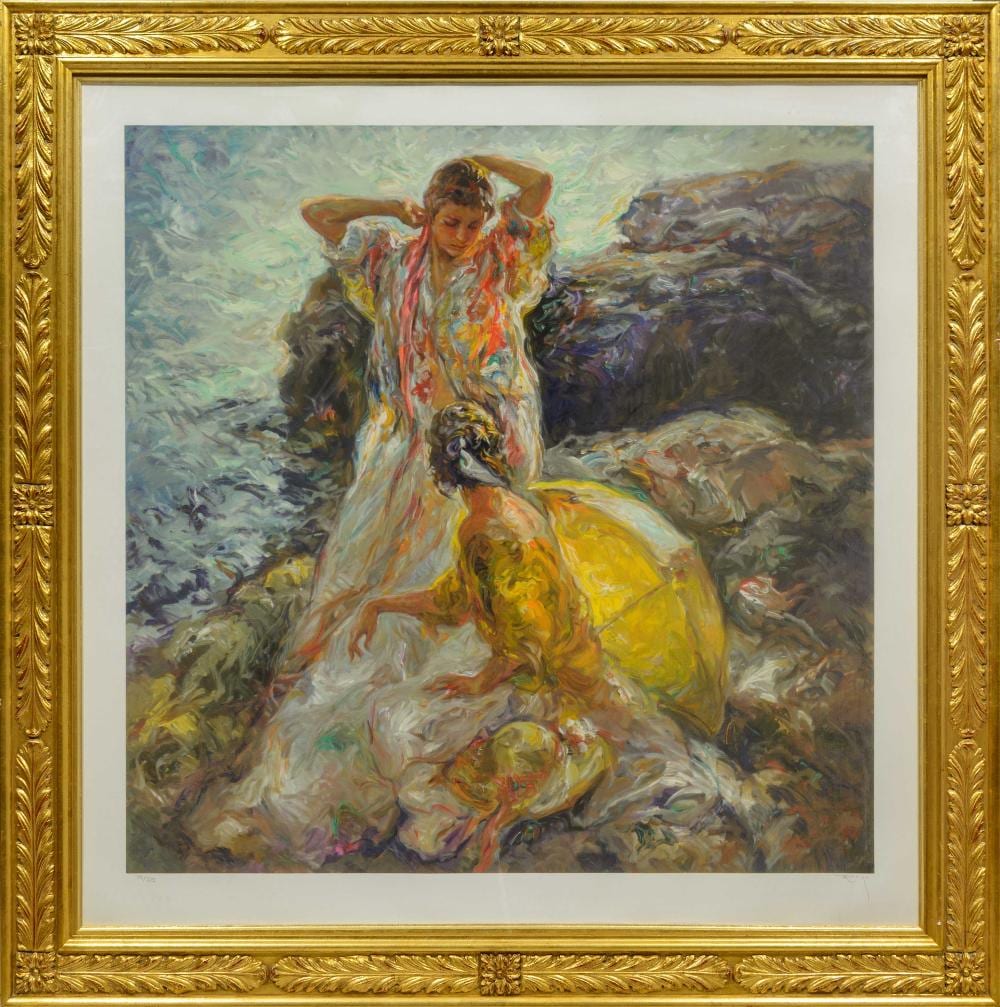 Jose Royo comparable auction result: jose royo spanish born 1941 serigraph two women signed numbered 79 225 in pencil 97 x 95 sheet size