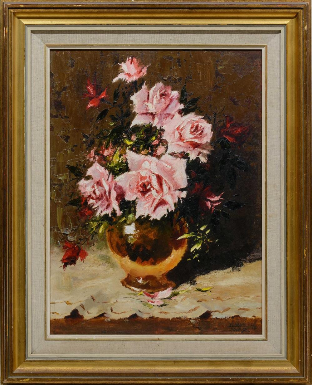hennie griesel sa 1931 2015 oil still life roses in a copper vase signed dated 74 60 x 45 · 5th Avenue Auctioneers · 2026-05-17 Hennie Griesel comparable auction result: hennie griesel sa 1931 2015 oil still life roses in a copper vase signed dated 74 60 x 45