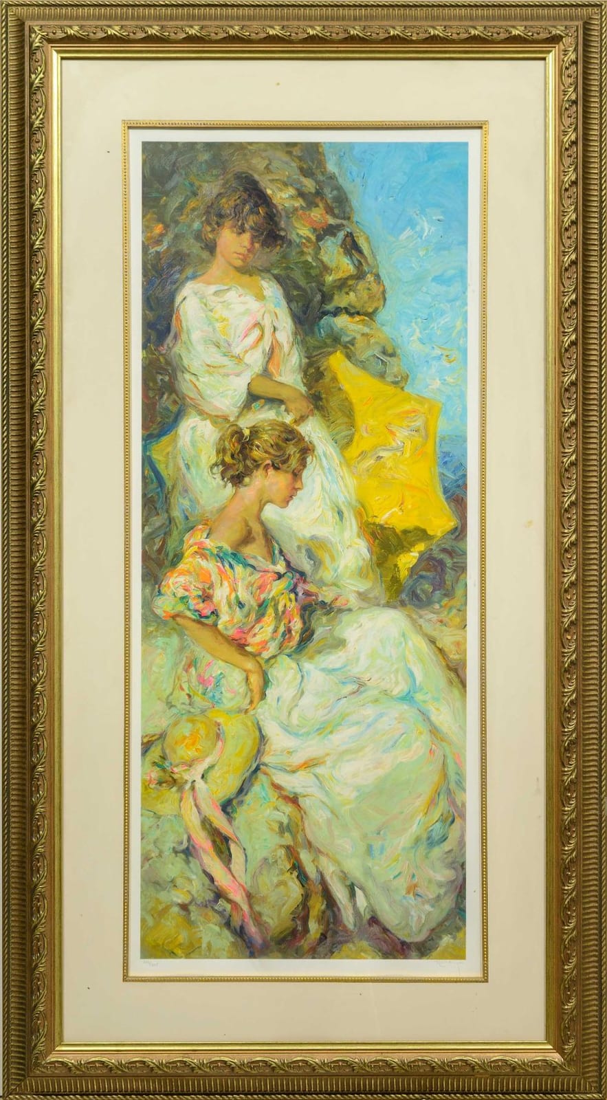 Jose Royo comparable auction result: jose royo spanish born 1941 serigraph seated women signed numbered 203 245 in pencil 114 x 45 sheet size