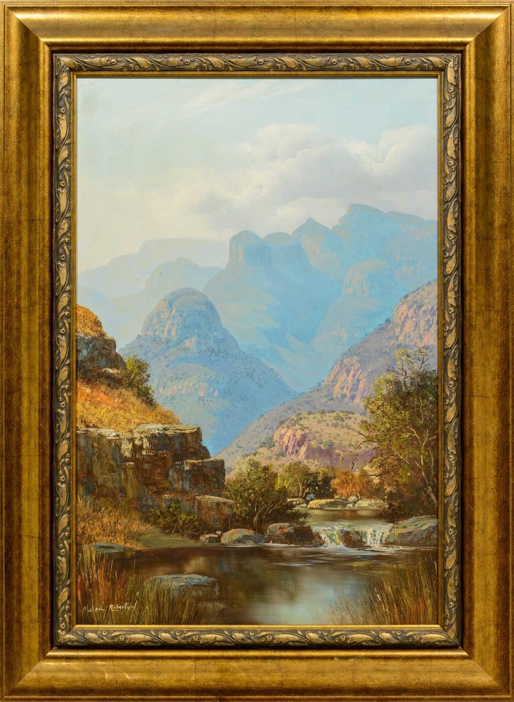 Michael Albertyn comparable auction result: michael albertyn sa born 1938 oil mountain landscape signed 90 x 60