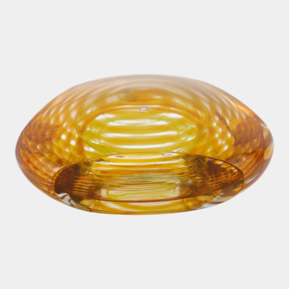 Kit Karbler comparable auction result: kit karbler 2012 handblown prismatic orange yellow studio art glass paperweight
