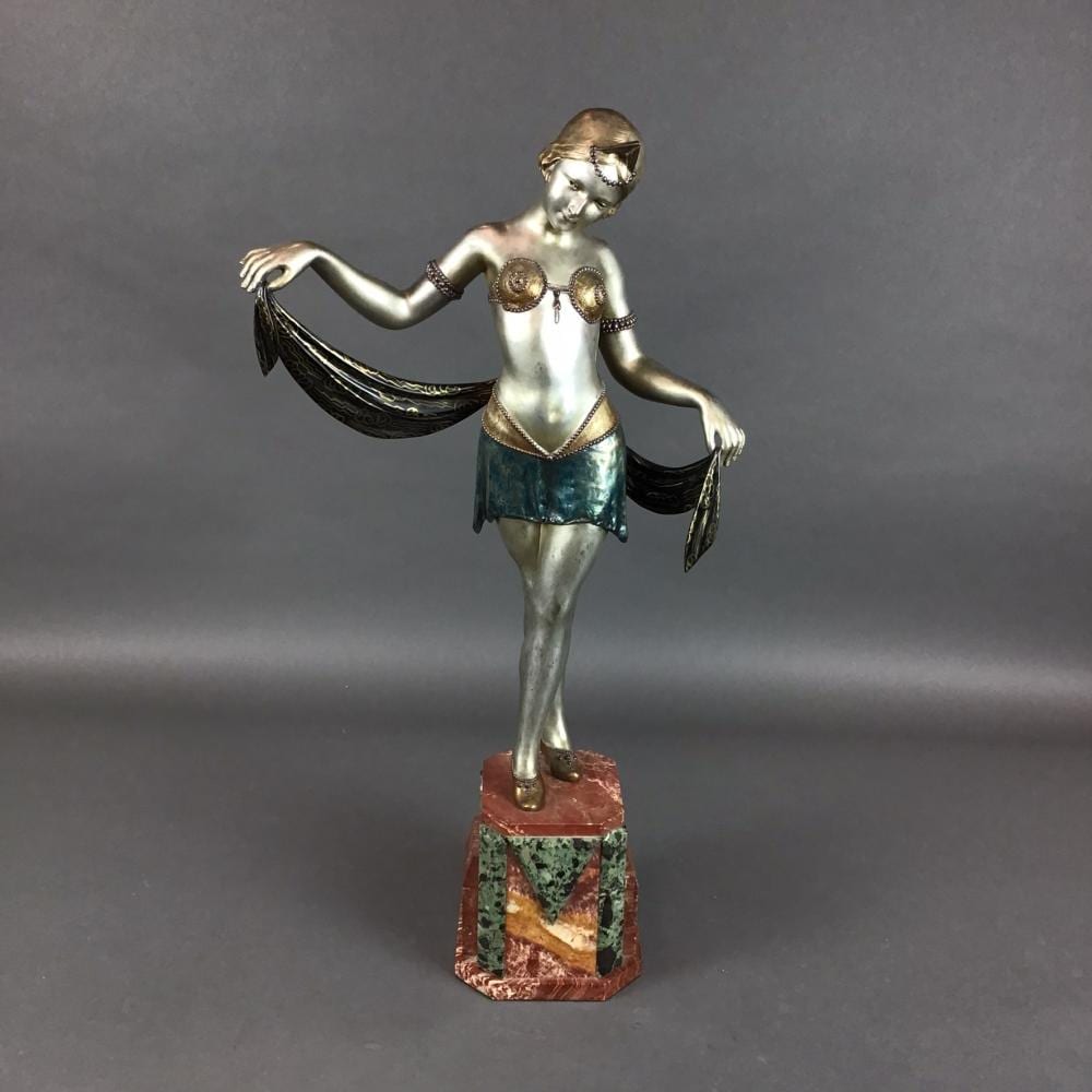 Claude Mirval comparable auction result: claude mirval french 1889 1973 french art deco bronze sculpture scarf dancer