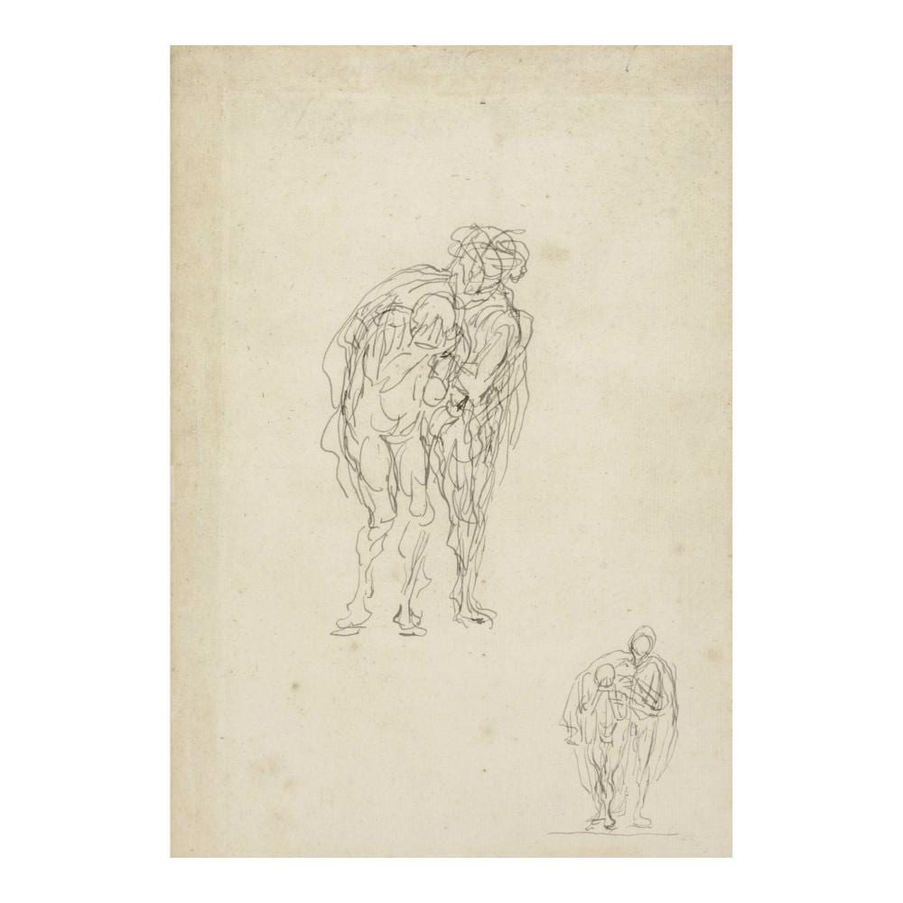 Honoré Daumier comparable auction result: honor daumier 1808 1879 deux tudes du retour de l enfant prodigue 11 5 16 x 7 13 16 in 28 7 x 19 9 cm executed circa 1860s