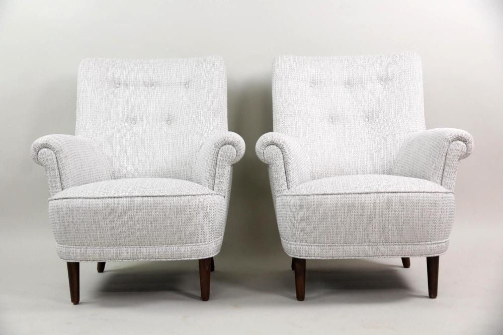 Carl Malmsten comparable auction result: pair of carl malmsten home evening chairs