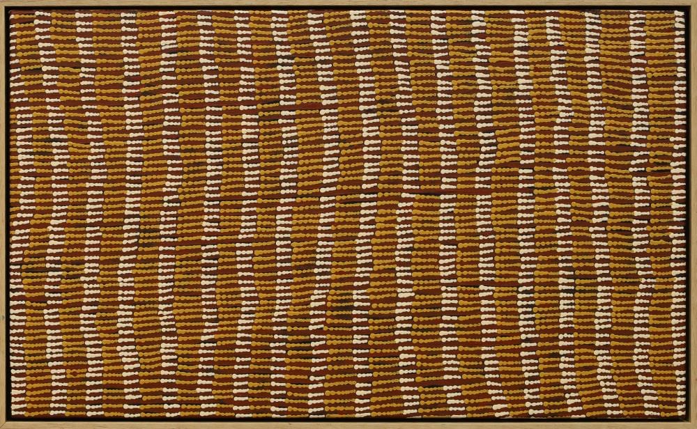Yukultji Napangati comparable auction result: yukultji napangati tali sandhills acrylic on canvas 47cm x 76cm