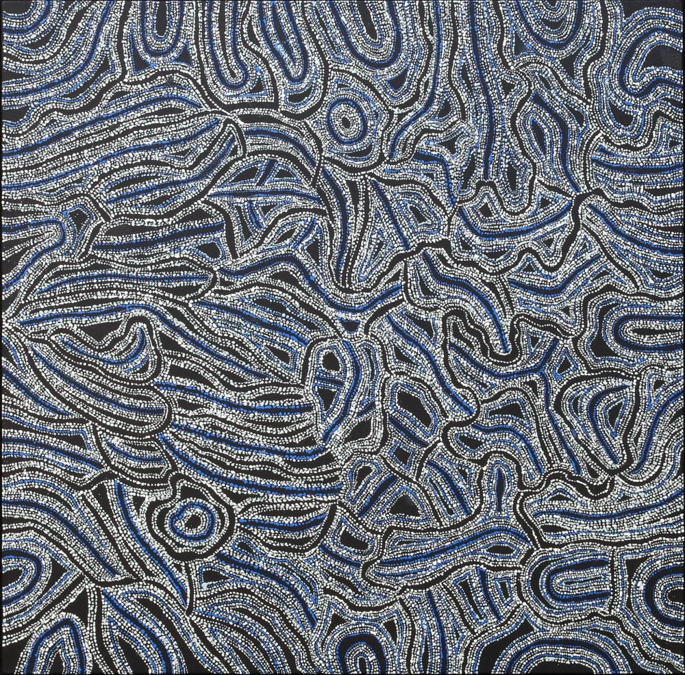 Sabrina Robertson Nangala comparable auction result: sabrina robertson nangala mina mina acrylic on canvas 97cm x 98cm